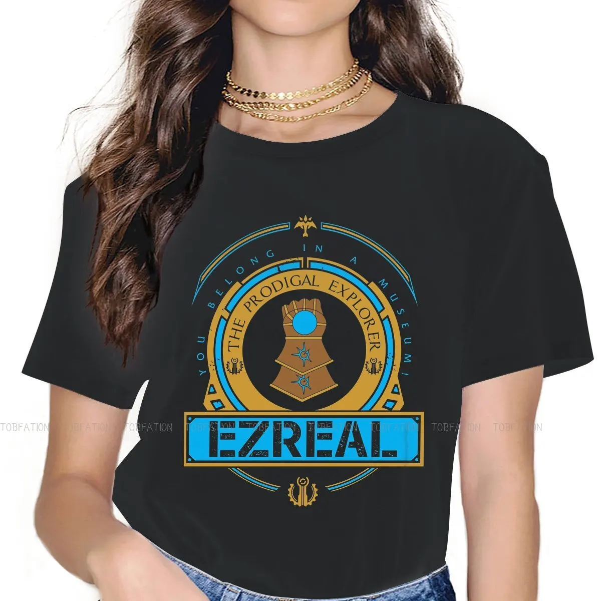 Женские футболки EZREAL, винтажная Женская одежда с рисунком из арканской Лиги Легенд, хлопковая одежда большого размера
Женские футболки EZREAL, винтажная Женская одежда с рисунком из арканской Лиги Легенд, хлопковая одежда большого размера