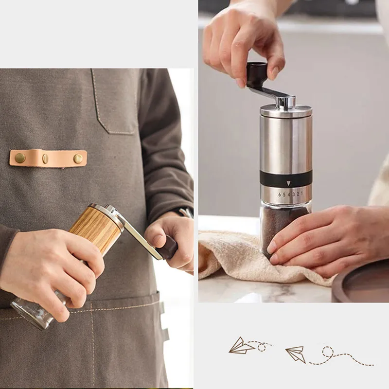Wooden Coffee Grinder Portable 6 Precision Adjustable Setting Stainless Steel Manual Coffee Bean Grinder Coffee Maker Machine
Wooden Coffee Grinder Portable 6 Precision Adjustable Setting Stainless Steel Manual Coffee Bean Grinder Coffee Maker Machine