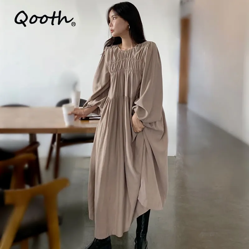 Qooth One piece Dresses Casual Loose Lapel Women Shirt Dress 2020 Spring Summer O-neck Lattern Long-Sleeved Female Dress qt197
Qooth One piece Dresses Casual Loose Lapel Women Shirt Dress 2020 Spring Summer O-neck Lattern Long-Sleeved Female Dress qt197