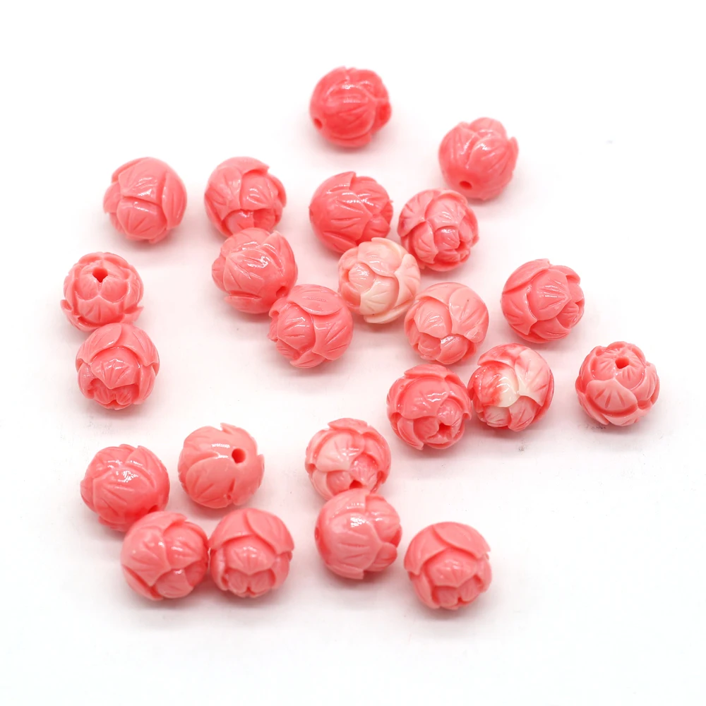 10Pcs Small Pendant Fashion Round Red Coral Through-Hole Beads for Jewelry Making DIY Necklace Earring Accessories Gift 10x10mm
10Pcs Small Pendant Fashion Round Red Coral Through-Hole Beads for Jewelry Making DIY Necklace Earring Accessories Gift 10x10mm