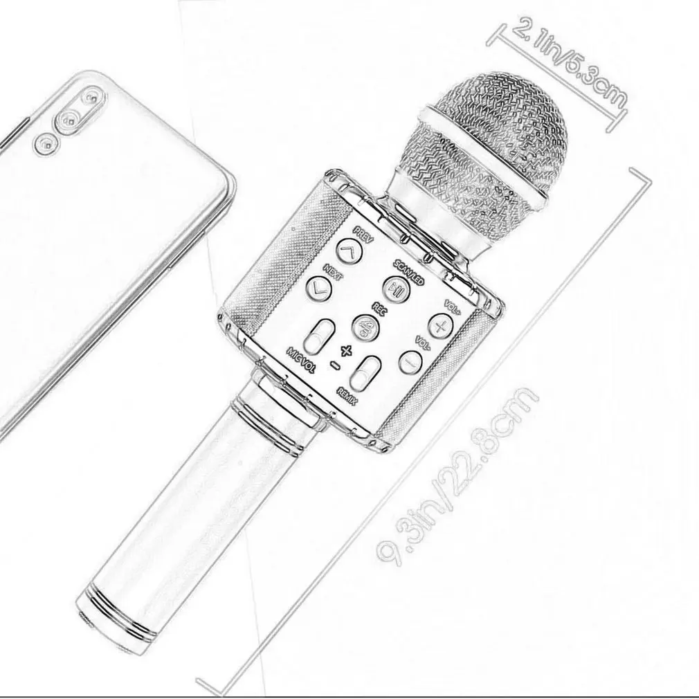 KTV Wireless Karaoke Handheld Microphone USB Player Mic Speaker Portable Christmas Birtay Home Party
KTV Wireless Karaoke Handheld Microphone USB Player Mic Speaker Portable Christmas Birtay Home Party