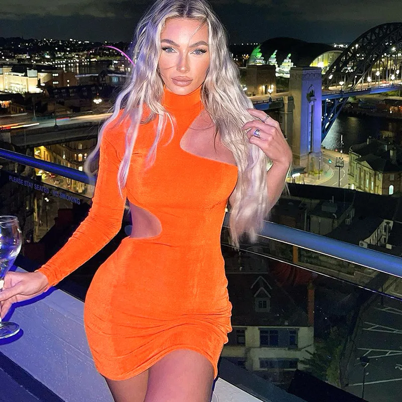 New Arrival Autumn Winter Fashion One Shoulder Solid Color Evening Dress Hollow Out Stand Collars Slim Wrap Hip Clubbing Skirt
New Arrival Autumn Winter Fashion One Shoulder Solid Color Evening Dress Hollow Out Stand Collars Slim Wrap Hip Clubbing Skirt