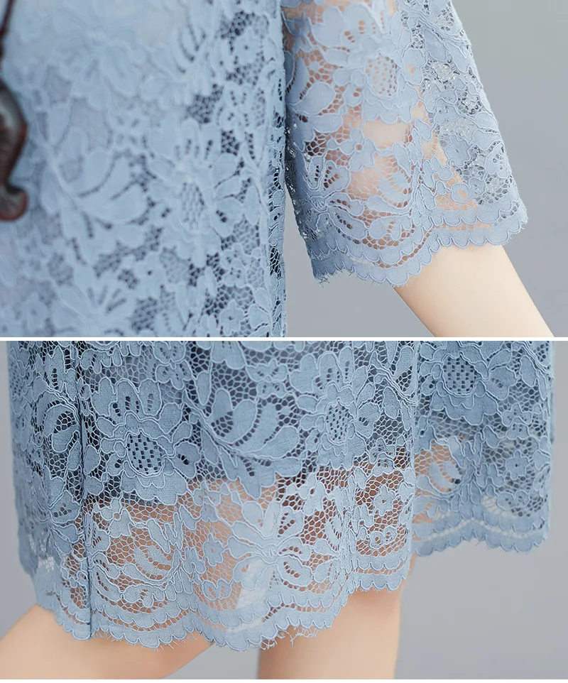 Elegant Knee Length O Neck Blue Lace Mother Of The Bride Dresses Half Sleeve Loose Waist Maxi Women Party Dress For Weddings 5XL
Elegant Knee Length O Neck Blue Lace Mother Of The Bride Dresses Half Sleeve Loose Waist Maxi Women Party Dress For Weddings 5XL