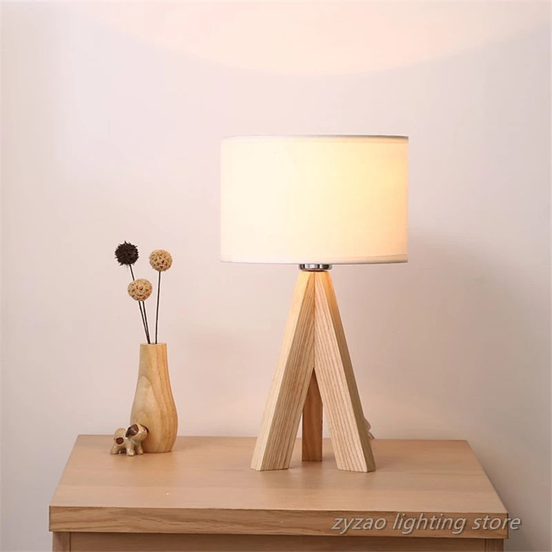 Simple Modern Nordic Solid Wood Bedroom Bedside Table Lamp Study Creative Eye Protection Cloth Art Led Desk Lamps Reading Lights
Simple Modern Nordic Solid Wood Bedroom Bedside Table Lamp Study Creative Eye Protection Cloth Art Led Desk Lamps Reading Lights