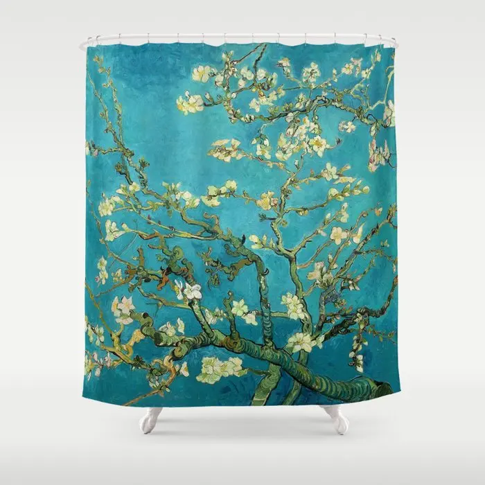 

Vincent Van Gogh Blossoming Almond Tree Shower Curtain Bathroom Shower Curtain Flower Print Curtains Bathroom Shower With Hook