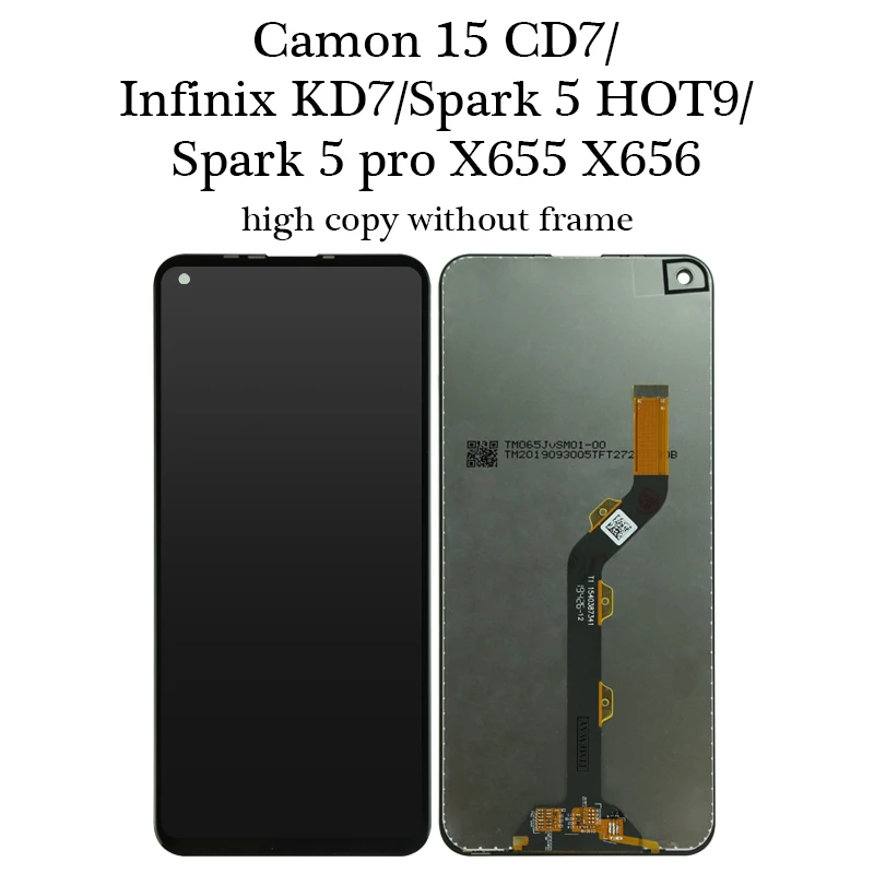 Для Tecno Infinix KD7 /Spark 5 PRO x655 X655D X656 HOT9/Camon 15 CD7 LCD кодирующий преобразователь сенсорного