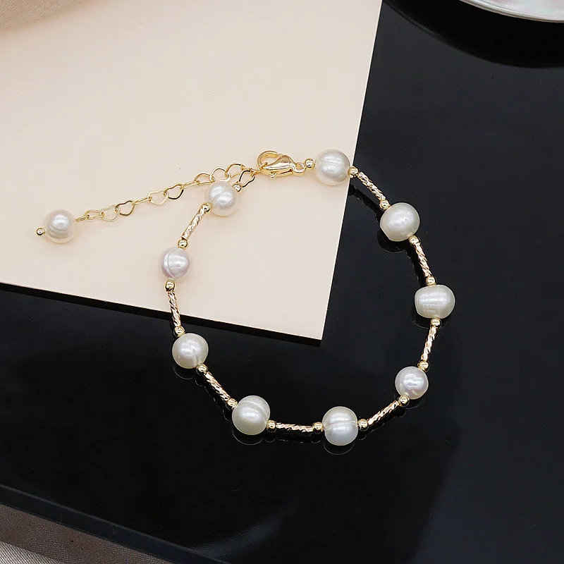 Sweet Korean Temperament Popular Design Chain Bracelet Women Elegant Jewelry Freshwater Pearl Bracelet For Gifts
Sweet Korean Temperament Popular Design Chain Bracelet Women Elegant Jewelry Freshwater Pearl Bracelet For Gifts