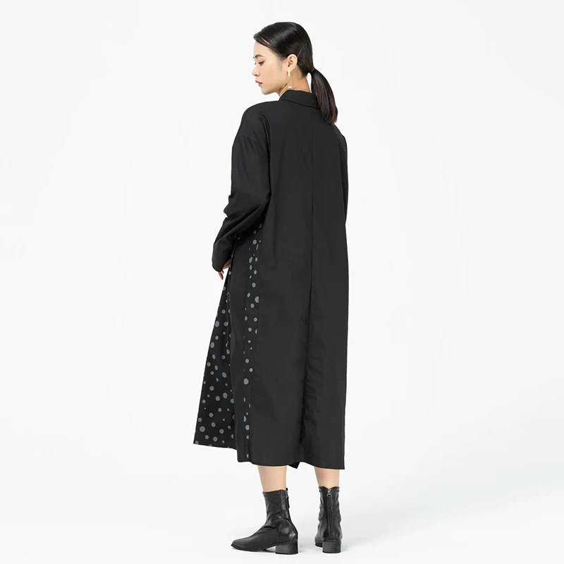 CHICEVER Casual Shirt Dress For Women Lapel Long Sleeve Loose Print Hit Color Oversized Mid Dresses Female 2021 Spring Clothing
CHICEVER Casual Shirt Dress For Women Lapel Long Sleeve Loose Print Hit Color Oversized Mid Dresses Female 2021 Spring Clothing