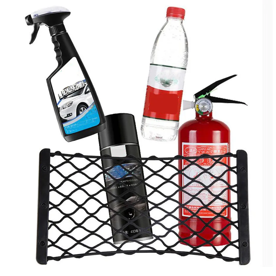 Car Trunk Mesh Pocket 28x18cm Fixed Trunk Organizer Stretchable Auto Interior Fire Extinguisher Block Network Bottle Holder Bag 
Car Trunk Mesh Pocket 28x18cm Fixed Trunk Organizer Stretchable Auto Interior Fire Extinguisher Block Network Bottle Holder Bag