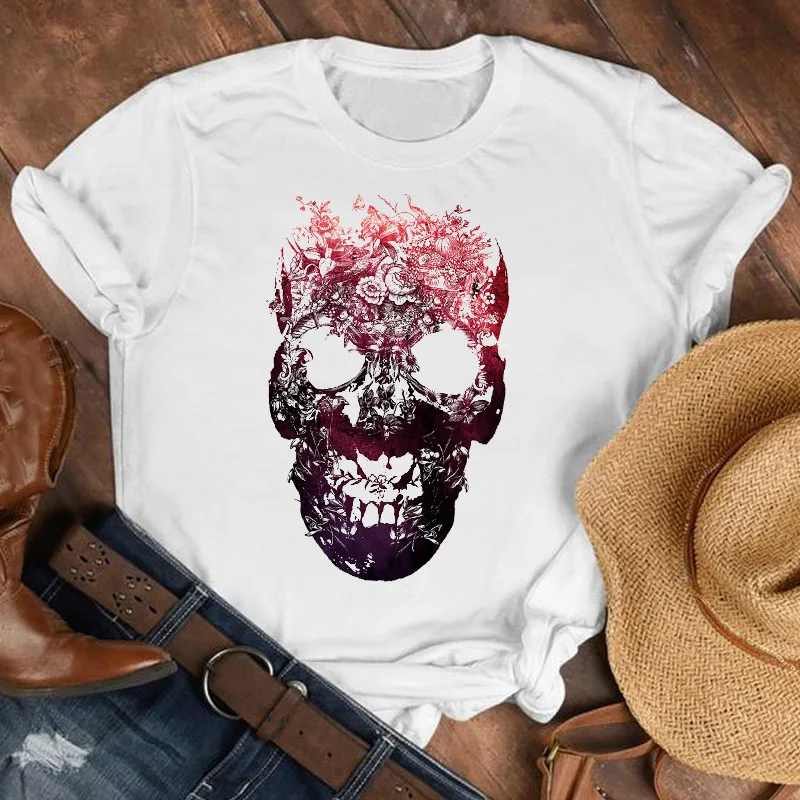 Women Lady Floral Face Horror Short Sleeve Casual 90s Fashion Shirt Clothes Womens Top Female Print T Tshirt Tee Graphic T-shirt
Women Lady Floral Face Horror Short Sleeve Casual 90s Fashion Shirt Clothes Womens Top Female Print T Tshirt Tee Graphic T-shirt