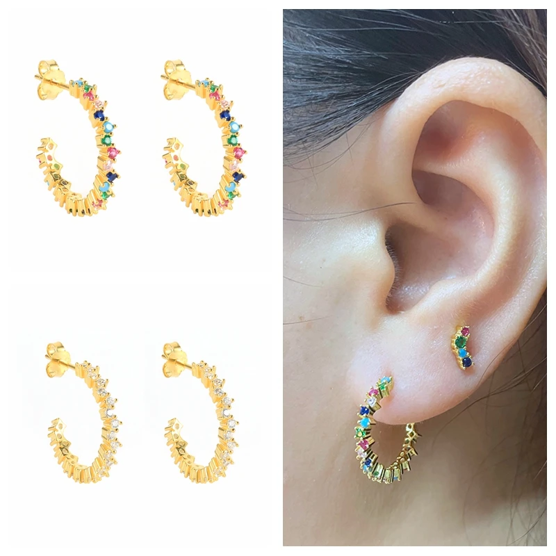 Viny Colored Zircon Cartilage Earrings For Women 925 Sterling Silver Piercing Stud Earrings Pendientes Piercing Gold Jewelry
Viny Colored Zircon Cartilage Earrings For Women 925 Sterling Silver Piercing Stud Earrings Pendientes Piercing Gold Jewelry