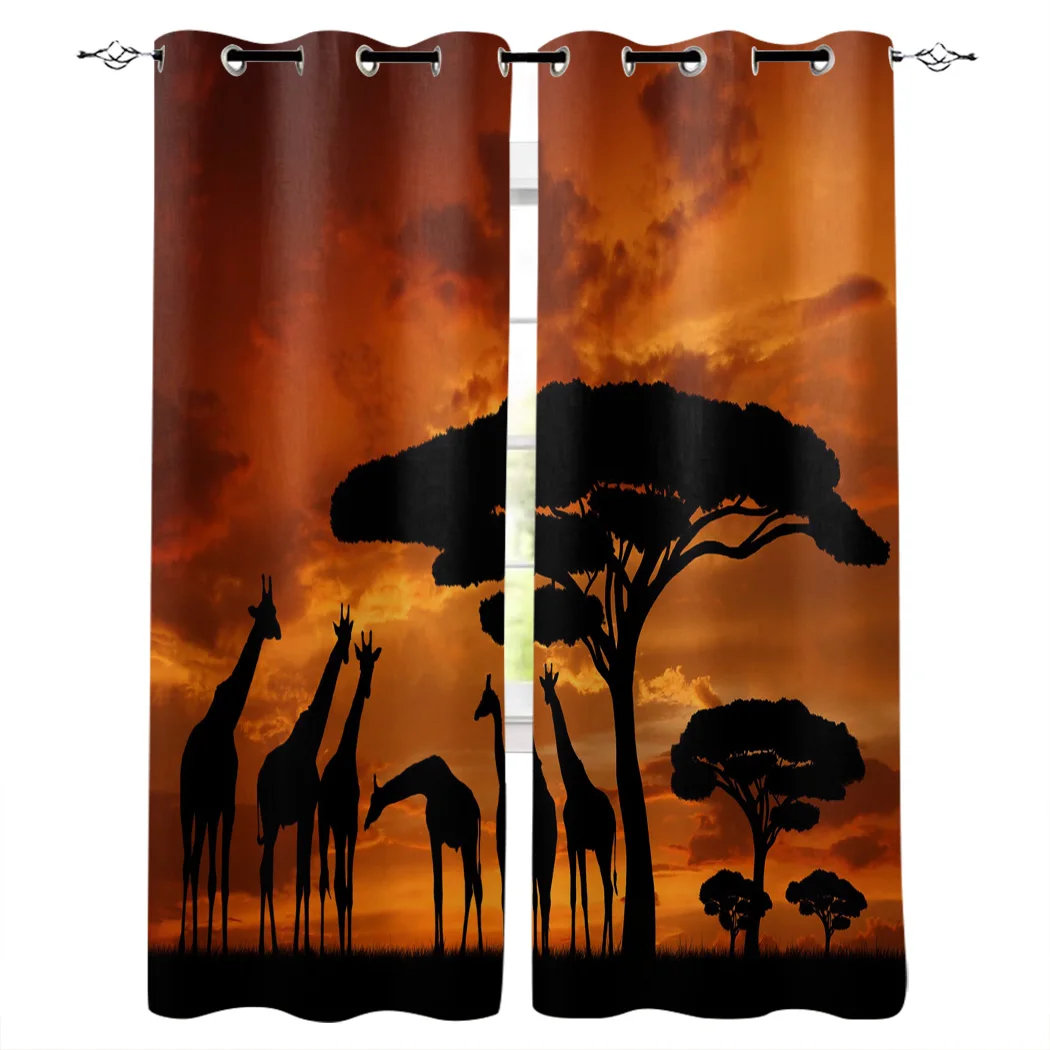Kitchen Curtains Giraffe Big Tree Dusk Printing Living Room Bedroom Curtain Necessary Home Decoration Kids Window Drapes
Kitchen Curtains Giraffe Big Tree Dusk Printing Living Room Bedroom Curtain Necessary Home Decoration Kids Window Drapes