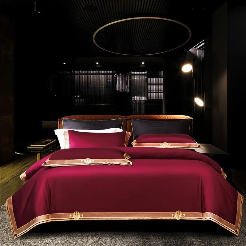 Premium High End 1000TC Egyptian Cotton Red Green 4Piece Bedding set Embroidery Duvet cover 1 Bed Sheet 2Pillowcases Queen King
Premium High End 1000TC Egyptian Cotton Red Green 4Piece Bedding set Embroidery Duvet cover 1 Bed Sheet 2Pillowcases Queen King