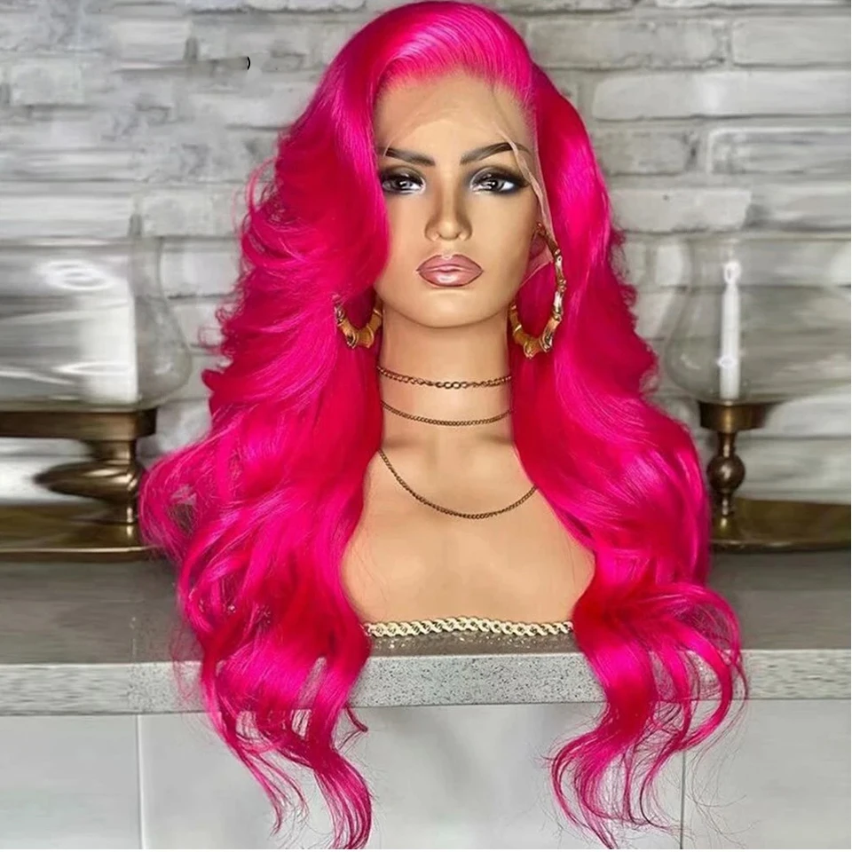 Body Wave Purple Pink Color Lace Frontal Wig With Baby Hair 26 Inch Long Heat Resistant Preplucked Synthetic Cosplay Dray Queen
Body Wave Purple Pink Color Lace Frontal Wig With Baby Hair 26 Inch Long Heat Resistant Preplucked Synthetic Cosplay Dray Queen