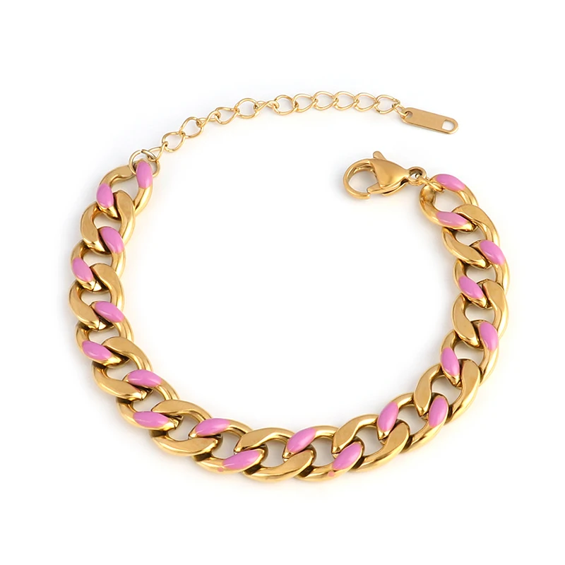 Punk Miami Cuban Chain women's bracelets stainless steel bracelet for Women Party Jewelry Gifts Thick charms for bracelet color
Punk Miami Cuban Chain women's bracelets stainless steel bracelet for Women Party Jewelry Gifts Thick charms for bracelet color