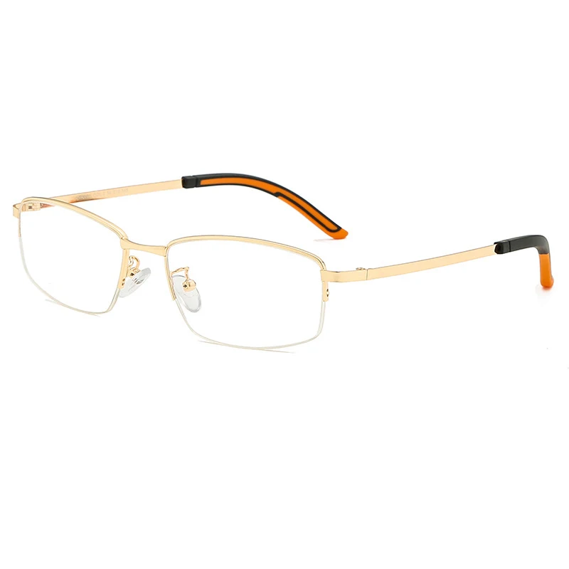 Metal half frame fashion flat mirror trend retro men's classic casual glasses frame simple and comfortable with myopia glasses.
Metal half frame fashion flat mirror trend retro men's classic casual glasses frame simple and comfortable with myopia glasses.