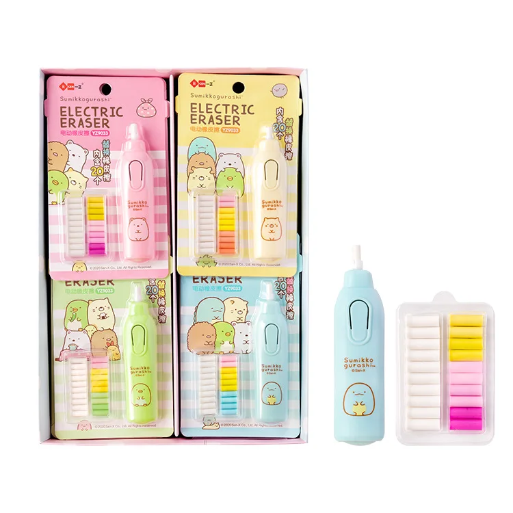 10 set/lot Sumikko Gurashi Electric Eraser Set Cute Writing Drawing Pencil Erasers Stationery For Kids Gifts school suppies
10 set/lot Sumikko Gurashi Electric Eraser Set Cute Writing Drawing Pencil Erasers Stationery For Kids Gifts school suppies