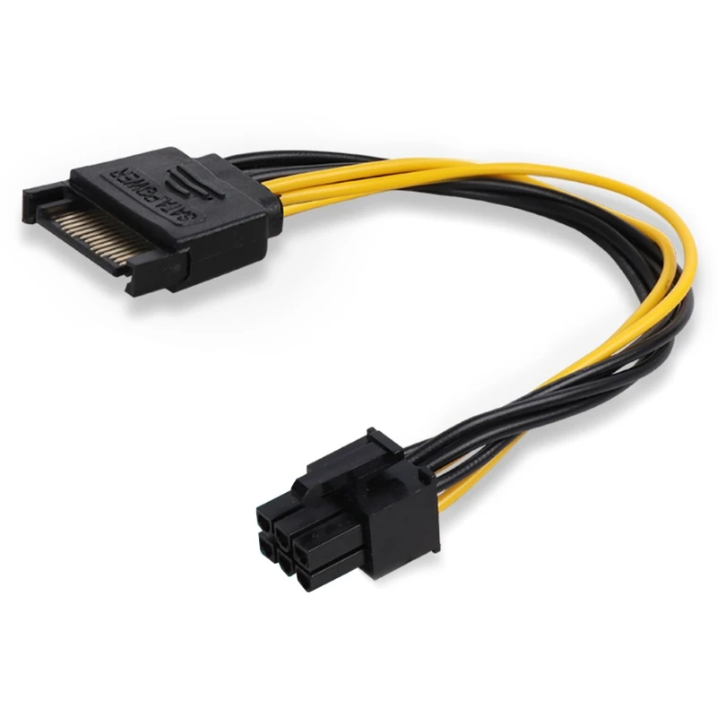 Upgrading New 15-Pin SATA Male to 6 Pin Female PCI-Express Female Video Card Power Adapter Cable(20CM/8inch)
Upgrading New 15-Pin SATA Male to 6 Pin Female PCI-Express Female Video Card Power Adapter Cable(20CM/8inch)