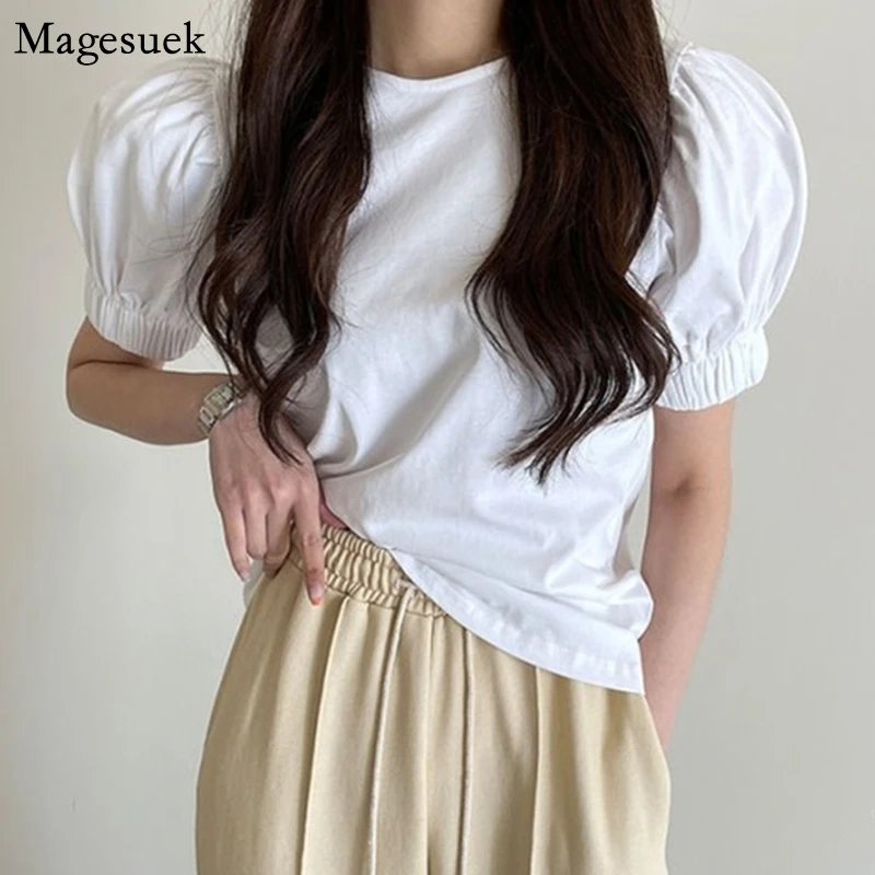 2021 Fashion Puff Short Sleeve Summer Shirt Female O Neck White Cotton Blouses Women Casual Solid Loose Ladies Tops Blusas 13700
2021 Fashion Puff Short Sleeve Summer Shirt Female O Neck White Cotton Blouses Women Casual Solid Loose Ladies Tops Blusas 13700