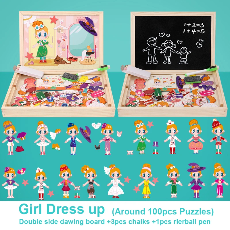 Wooden Multifunction Children Animal Puzzle Writing Magnetic Drawing Board Blackboard Learning Educational Toys For Kids
Wooden Multifunction Children Animal Puzzle Writing Magnetic Drawing Board Blackboard Learning Educational Toys For Kids