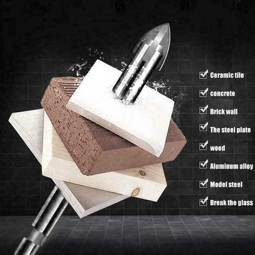 1 Piece Universal Cross Tile Glass Drill Bit Set Ceramic Concrete Drilling Tool Multifunctional Hard Alloy Woodworking Drill Bit
1 Piece Universal Cross Tile Glass Drill Bit Set Ceramic Concrete Drilling Tool Multifunctional Hard Alloy Woodworking Drill Bit