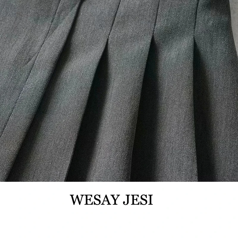 WESAY JESI Autumn Winter Pleated Mini Skirt With Lining High Waist Zipper Up Casual A Line Skirt With Belt Solid Versatile Skirt
WESAY JESI Autumn Winter Pleated Mini Skirt With Lining High Waist Zipper Up Casual A Line Skirt With Belt Solid Versatile Skirt