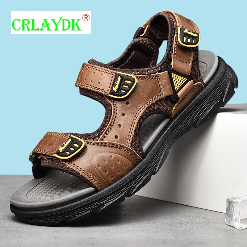 CRLAYDK Popular Outdoor Wear Resistant Anti Slip Beach Sandals Open Toe Strap Breathable Summer Slippers Leather Fisherman Shoes
CRLAYDK Popular Outdoor Wear Resistant Anti Slip Beach Sandals Open Toe Strap Breathable Summer Slippers Leather Fisherman Shoes