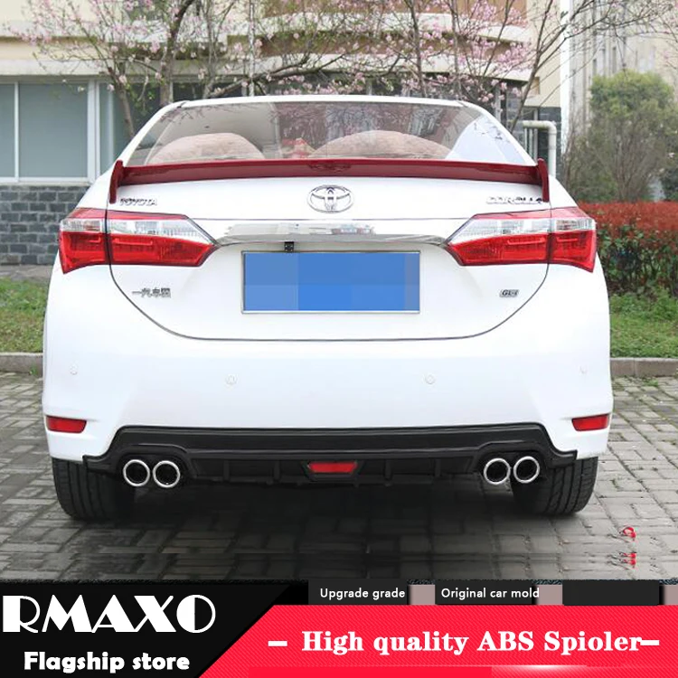 Для TOYOTA COROLLA ABS задний бампер диффузор защитные бамперы для 2014 2018 Body kit