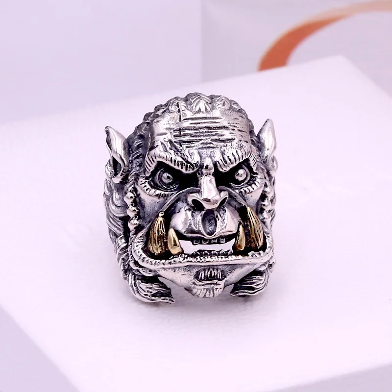 925 sterling silver Movie World of Warcraft adjustable engagement animal ring men brand fine jewelry
925 sterling silver Movie World of Warcraft adjustable engagement animal ring men brand fine jewelry
