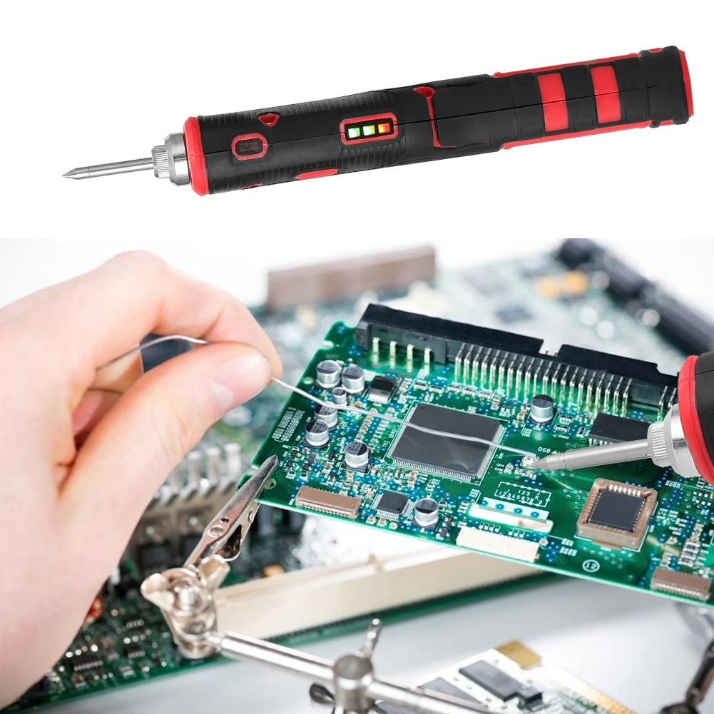 USB Portable Wireless Solder Iron Household LED Light Rechargeable Lithium Battery Electric Cordless Soldering Iron Kit
USB Portable Wireless Solder Iron Household LED Light Rechargeable Lithium Battery Electric Cordless Soldering Iron Kit