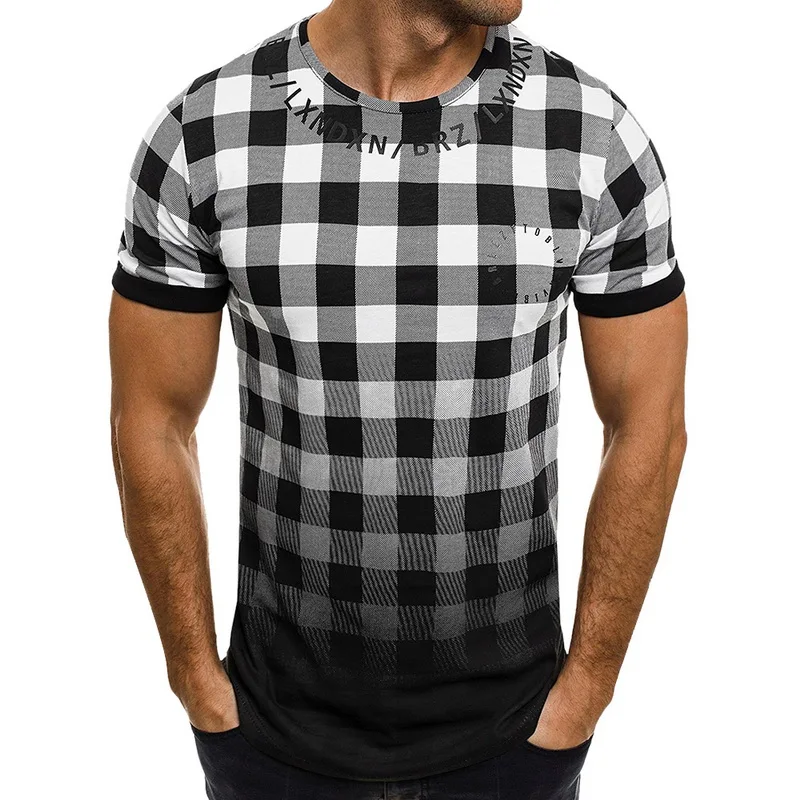ZNG 2020 Mens summer plaid patchwork t shirt short sleeve Gradient color Muscle Basic Hip fashion tee shirt New 2019
ZNG 2020 Mens summer plaid patchwork t shirt short sleeve Gradient color Muscle Basic Hip fashion tee shirt New 2019