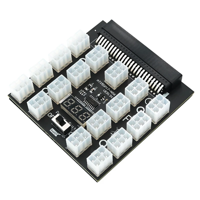 Upgrade Version ATX 17X6Pin Power Supply Breakout Board Adapter Converter 12V 120Amp/2400W for Ethereum BTC Mining
Upgrade Version ATX 17X6Pin Power Supply Breakout Board Adapter Converter 12V 120Amp/2400W for Ethereum BTC Mining