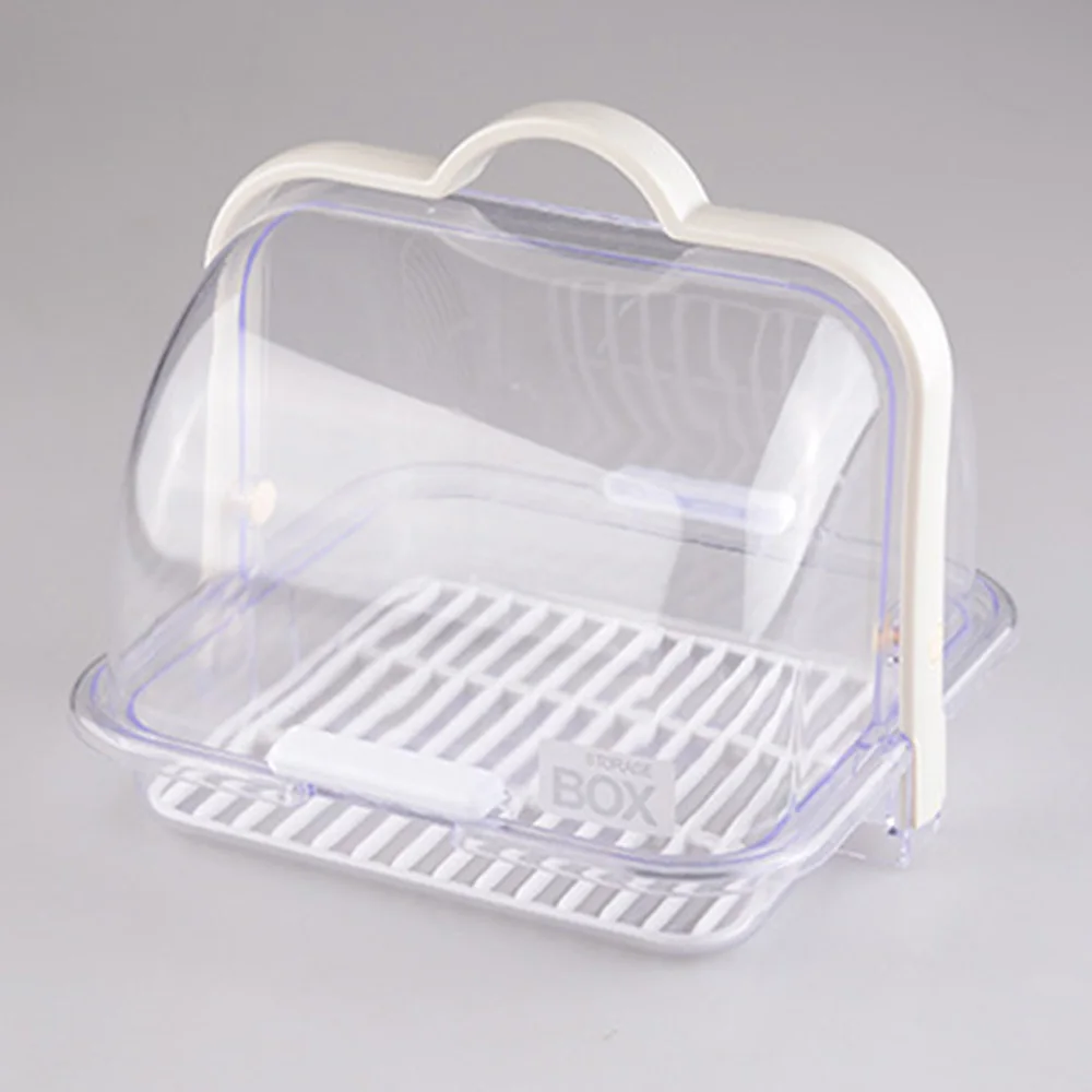 Bread Box Transparent Lid Portable Handle Dustproof Cake Storage Container Foods Loaf Bread Keeper For Carrying Storing
Bread Box Transparent Lid Portable Handle Dustproof Cake Storage Container Foods Loaf Bread Keeper For Carrying Storing