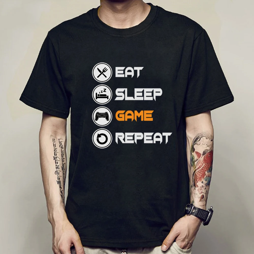 Новинка, модная футболка с надписью «Eat Sleep Game» для мужчин и женщин, уличная одежда в стиле хип-хоп, креативные Графические Топы, Повседневная...
Новинка, модная футболка с надписью «Eat Sleep Game» для мужчин и женщин, уличная одежда в стиле хип-хоп, креативные Графические Топы, Повседневная...