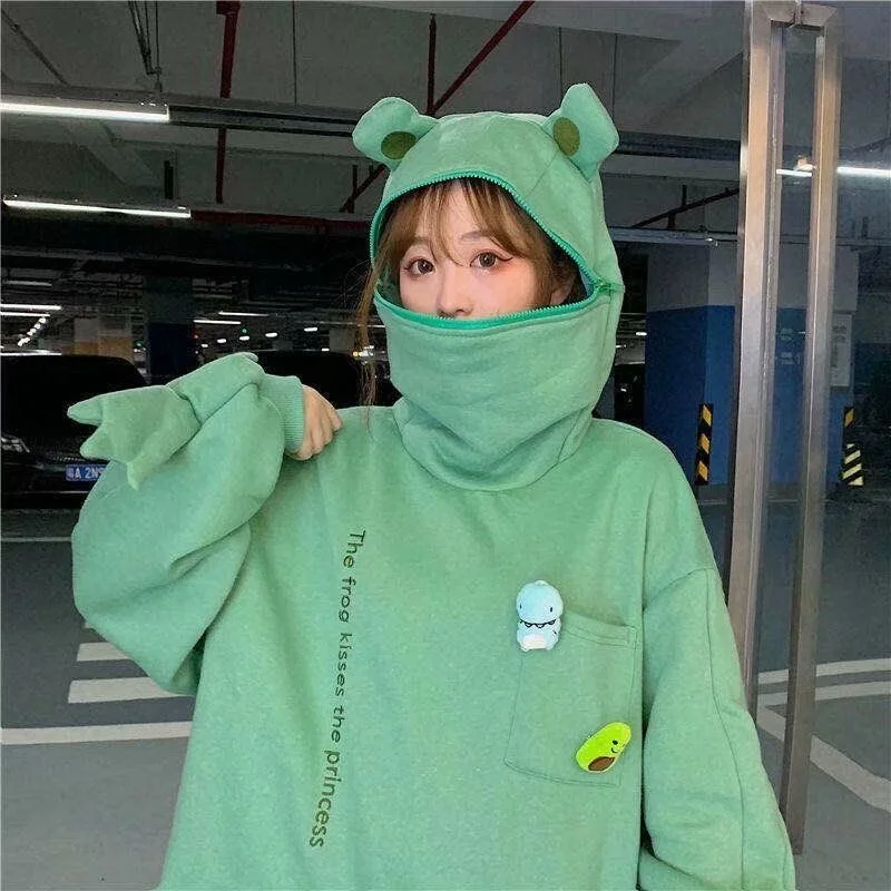 New fashion men's and women's jackets autumn and winter thick loose T-shirt Harajuku casual letters frog hooded pullover
New fashion men's and women's jackets autumn and winter thick loose T-shirt Harajuku casual letters frog hooded pullover