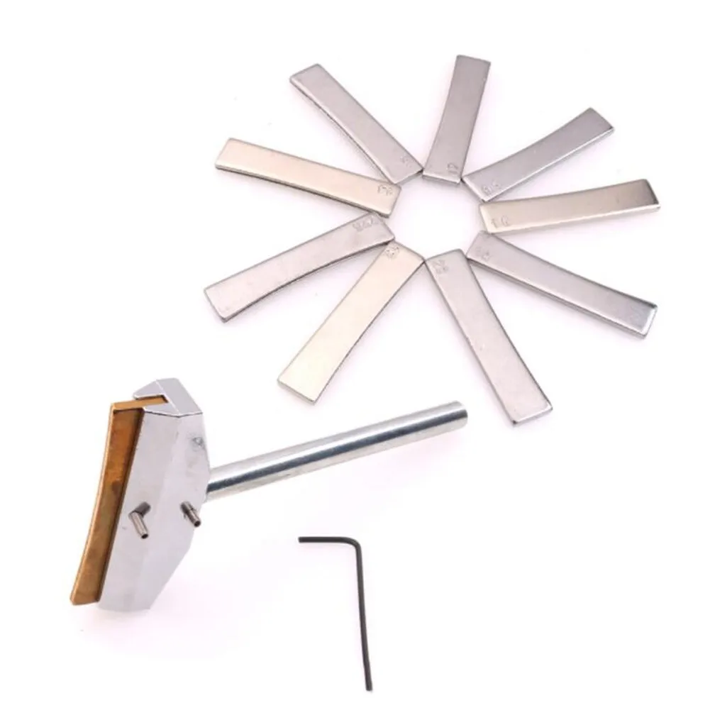 Guitar Fingerboard Fret Press Caul Luthier Tool 9 Pcs Radian Fret Silk Small Presser Silver Arc 7.25/9.5/10/12/14/15/16/17/20
Guitar Fingerboard Fret Press Caul Luthier Tool 9 Pcs Radian Fret Silk Small Presser Silver Arc 7.25/9.5/10/12/14/15/16/17/20