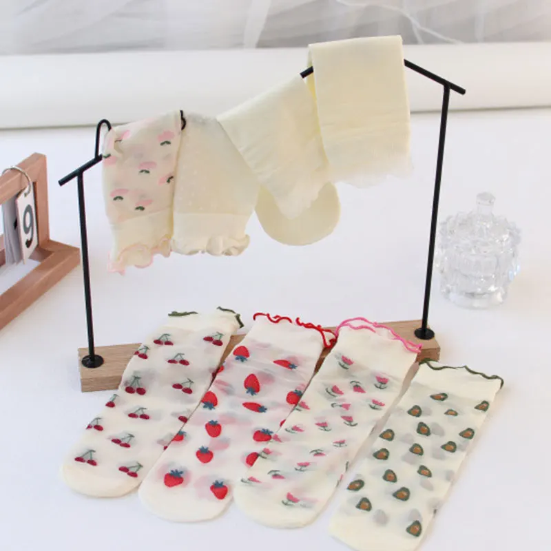 Summer Lace Foot Socks Women Cute Strawberry Avocado print Socks Hosiery Thin Ankle Socks Transparent Casual Peach Ruffle Socks
Summer Lace Foot Socks Women Cute Strawberry Avocado print Socks Hosiery Thin Ankle Socks Transparent Casual Peach Ruffle Socks