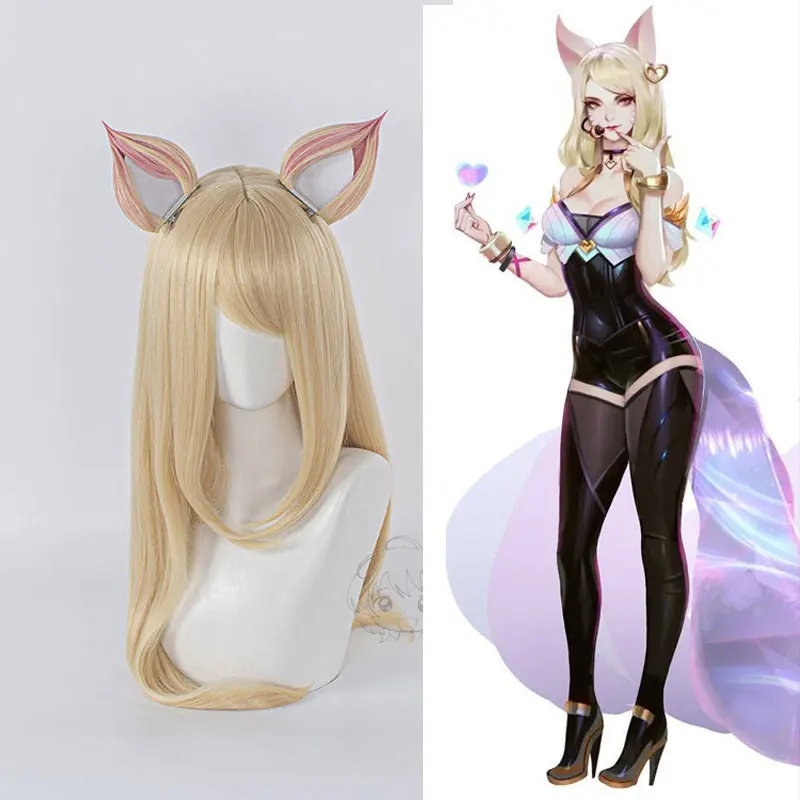 Парик для косплея LOL Game Ahri с ушами KDA POP/STAR Ahri, парик для косплея, женский длинный прямой светлый парик LOL KDA KPOP, кожаные волосы
Парик для косплея LOL Game Ahri с ушами KDA POP/STAR Ahri, парик для косплея, женский длинный прямой светлый парик LOL KDA KPOP, кожаные волосы