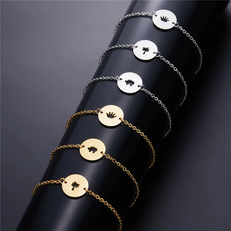 Fashion Stainless Steel Elephant Coconut Tree Crown Chain Bracelet For Women Men Charm Adjustable Party Bracelets Jewelry Gifts 
Fashion Stainless Steel Elephant Coconut Tree Crown Chain Bracelet For Women Men Charm Adjustable Party Bracelets Jewelry Gifts