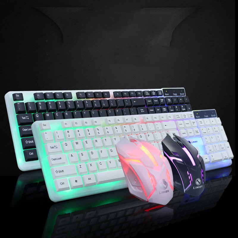 Wired Glow Gaming Competitive Keyboard and Mouse Combo Set USB Keyboard 104 Keys Rainbow Backlight Lightweight for PC Equipment
Wired Glow Gaming Competitive Keyboard and Mouse Combo Set USB Keyboard 104 Keys Rainbow Backlight Lightweight for PC Equipment