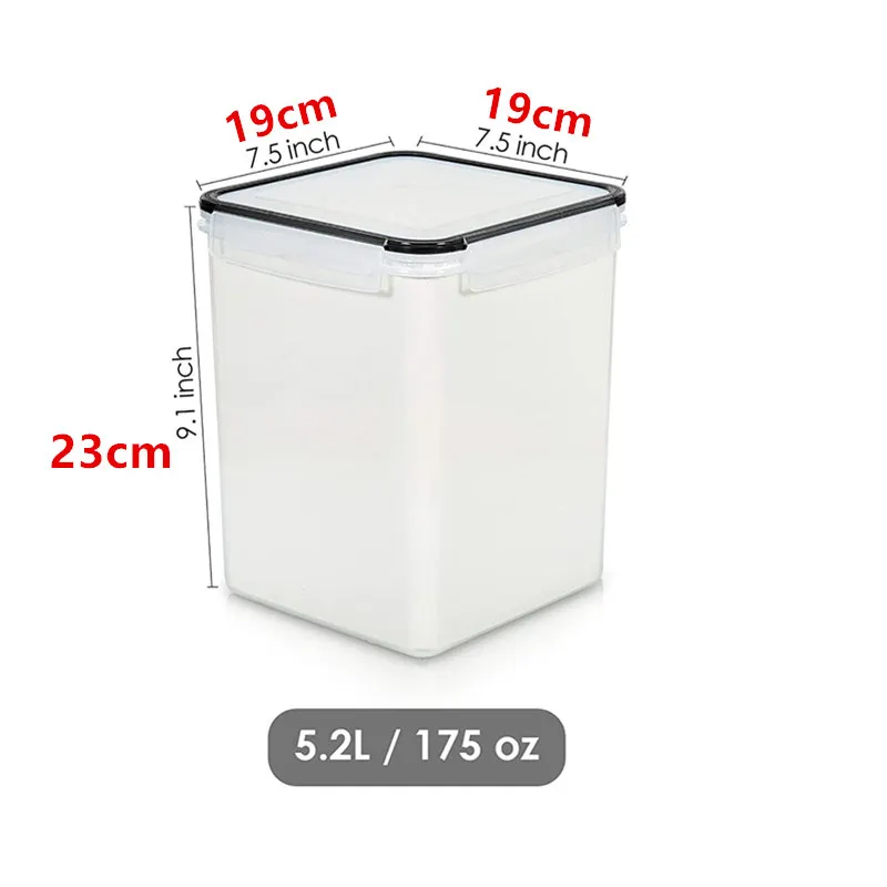 5.2L Large Food Storage Containers Plastic for Flour, Sugar, Baking Supplies Flour Kitchen Pantry Plastic Clear box
5.2L Large Food Storage Containers Plastic for Flour, Sugar, Baking Supplies Flour Kitchen Pantry Plastic Clear box