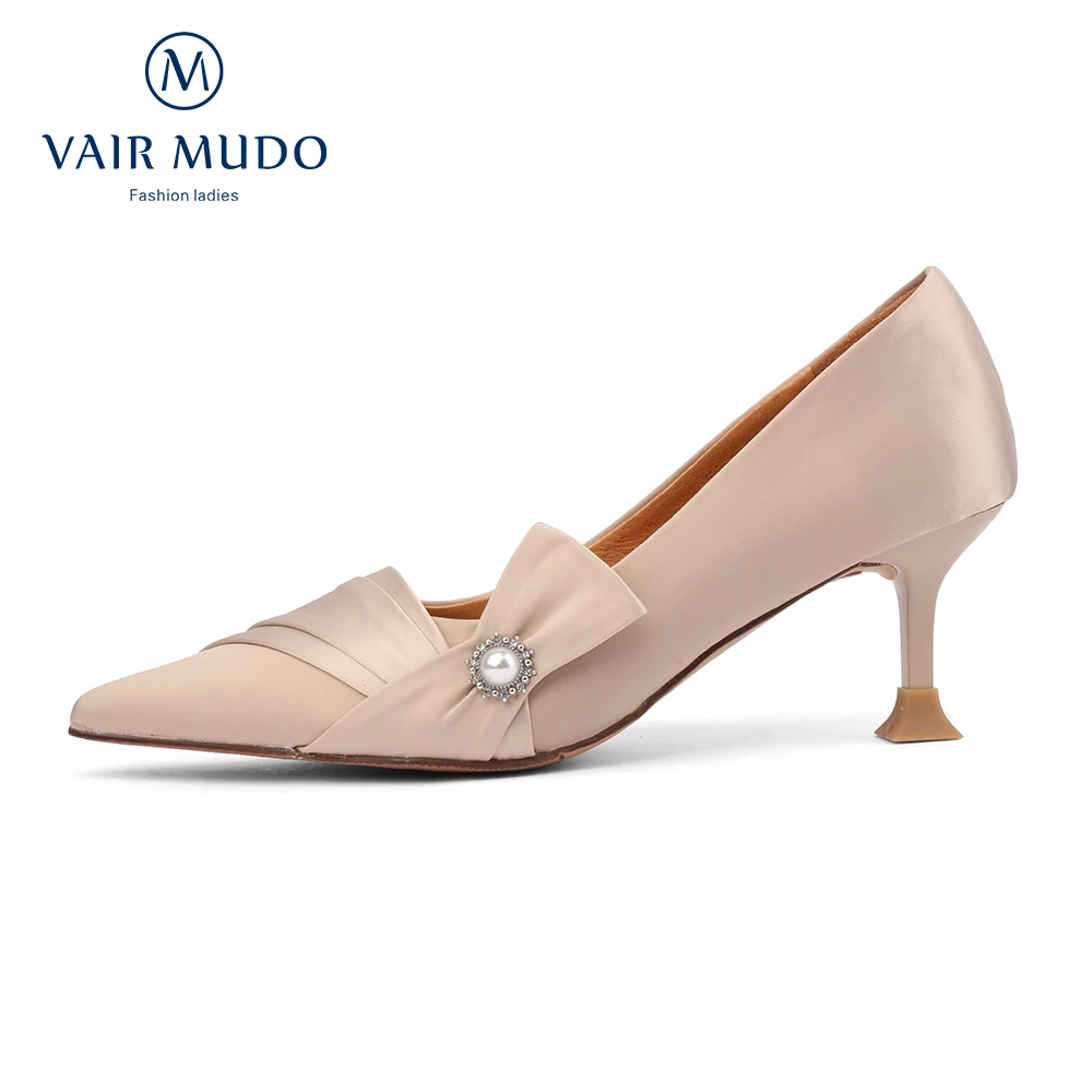 VAIR MUDO Women's Shoes Silk Satin Pointed Pumps Butterfly-knot Spring and Summer Ladies Shoes Fine High Heels Women's Pumps S34
VAIR MUDO Women's Shoes Silk Satin Pointed Pumps Butterfly-knot Spring and Summer Ladies Shoes Fine High Heels Women's Pumps S34