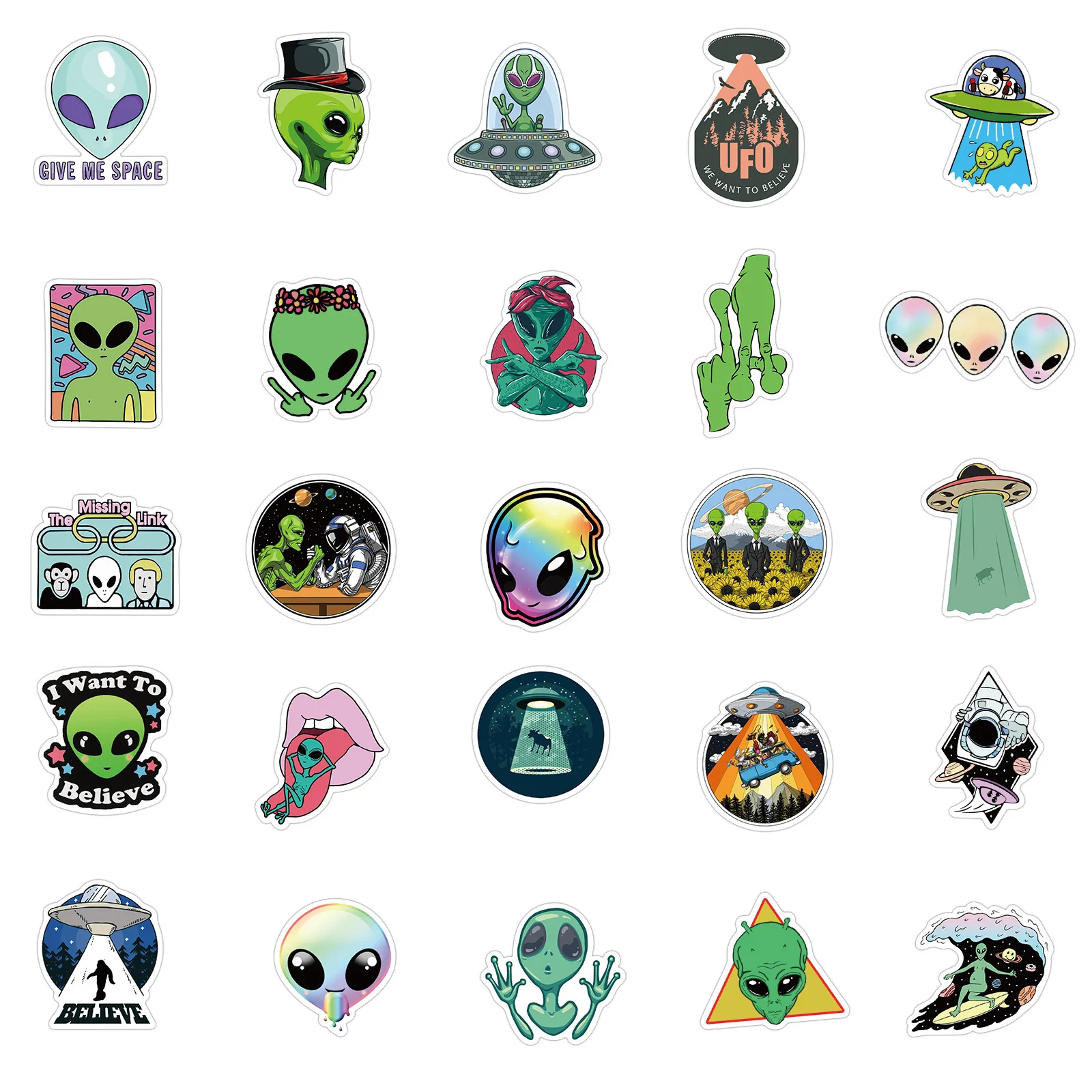 10/50/100Pcs/Set Interesting Alien UFO ET Graffiti Stickers For Notebook Motorcycle Skateboard Computer Phone Mobile Lable Etc
10/50/100Pcs/Set Interesting Alien UFO ET Graffiti Stickers For Notebook Motorcycle Skateboard Computer Phone Mobile Lable Etc