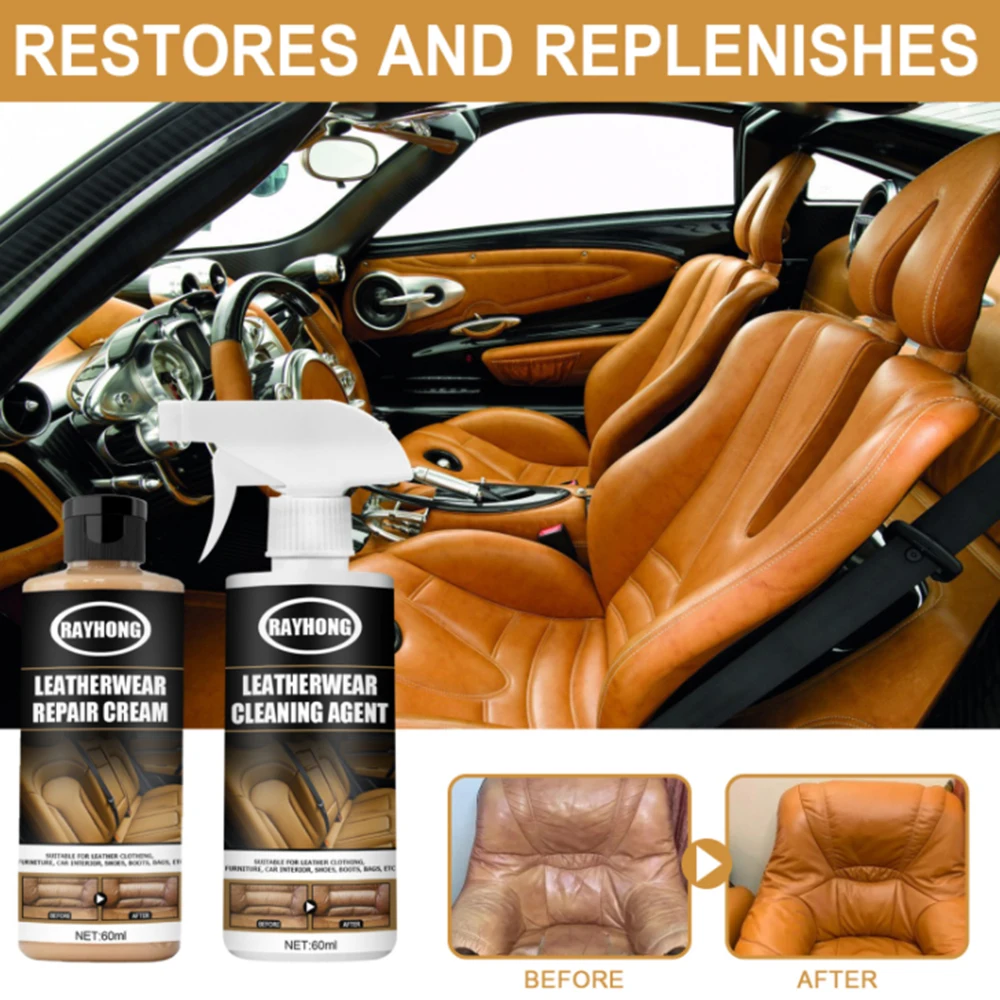 

Multi-purpose Foam Cleaner Anti-aging Cleaning Home Automoive Car Interior Leather Cleaning and Care Agent With Repair Cream