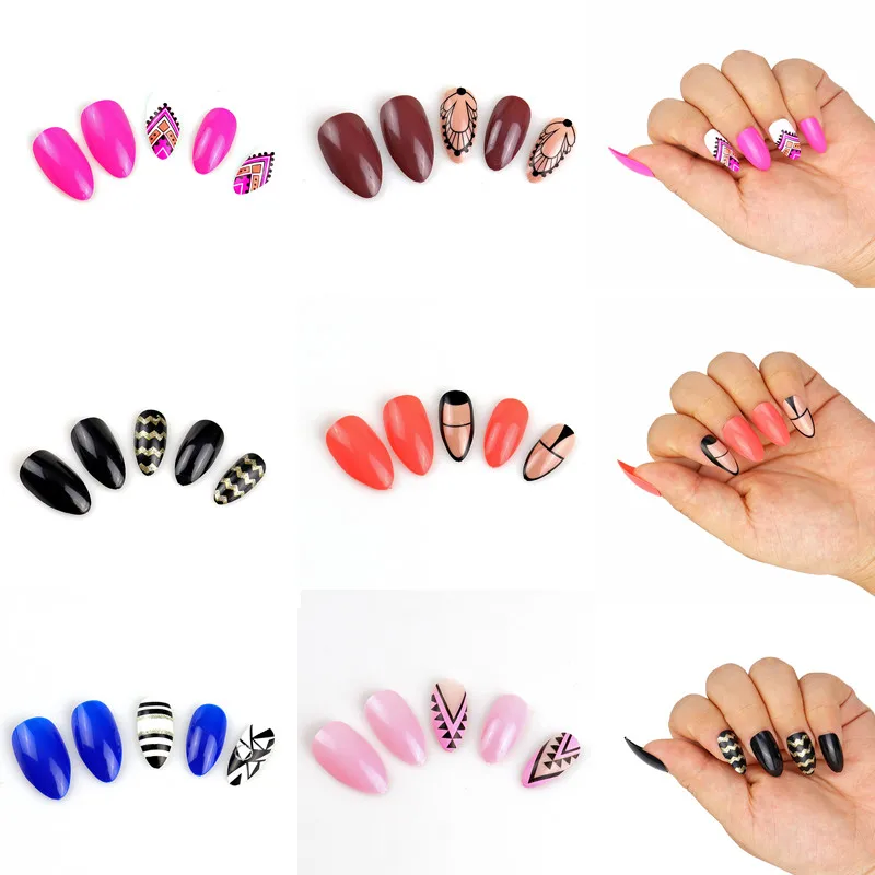 12Pcs Stiletto Nail Tips with Glue Full Cover Acrylic Artificial DIY False Nail Art Tips Creative Geometrical Nail Design Charms
12Pcs Stiletto Nail Tips with Glue Full Cover Acrylic Artificial DIY False Nail Art Tips Creative Geometrical Nail Design Charms