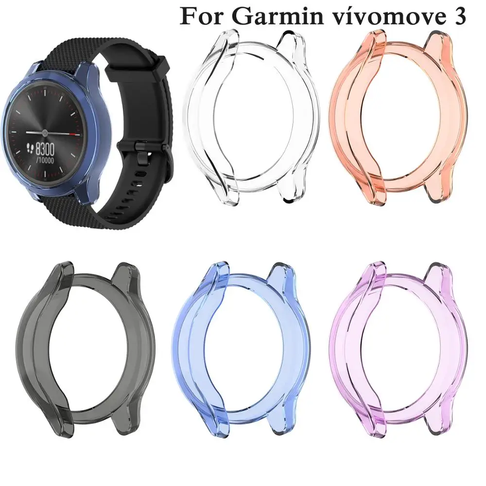 Для Garmin vivomove 3 ТПУ силиконовый чехол для часов модный браслет защита рамки