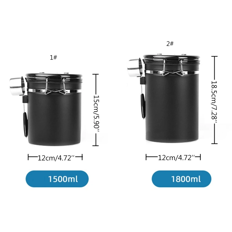 Coffee Canister Stainless Steel Coffee Beans Storage Container with Coffee Scoop 37MF
Coffee Canister Stainless Steel Coffee Beans Storage Container with Coffee Scoop 37MF