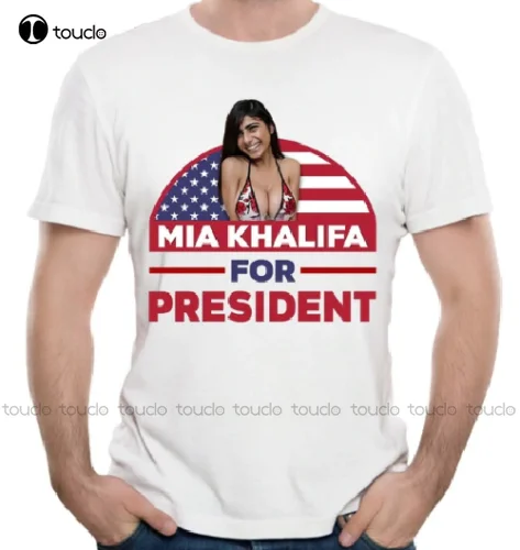 New Funny Mia Khalifa For President Men Sexy Shirt Women Fashion Hot Cool Famous Top mens short sleeve shirts
New Funny Mia Khalifa For President Men Sexy Shirt Women Fashion Hot Cool Famous Top mens short sleeve shirts