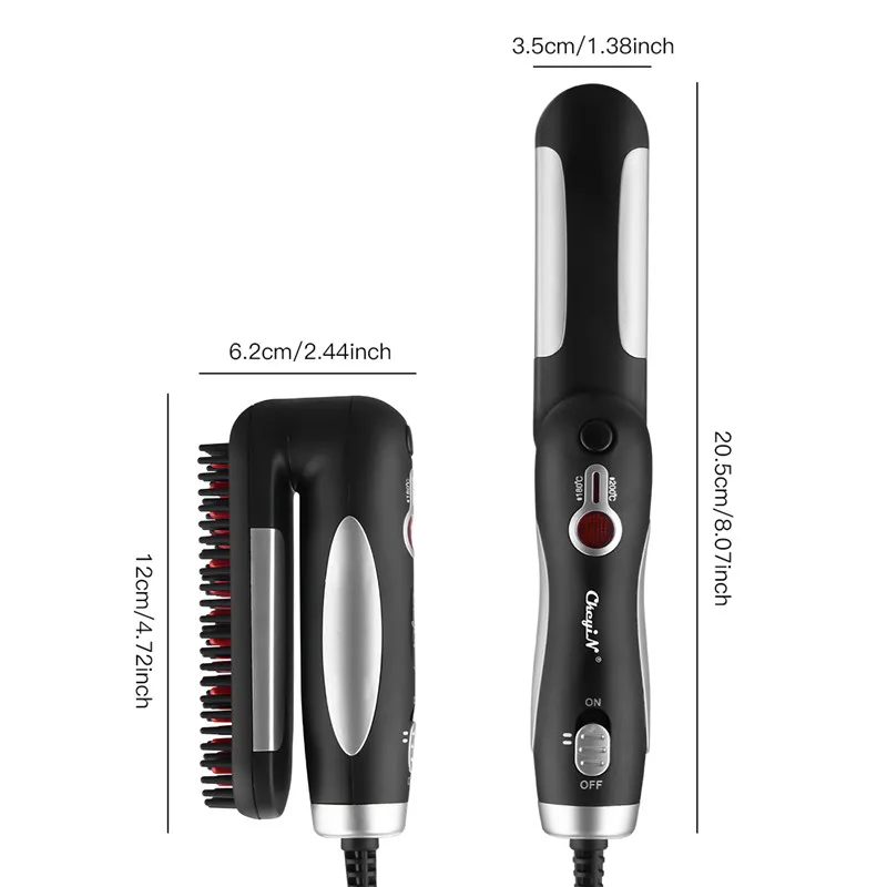 CkeyiN Heated Hair Straightener Brush Men Women Foldable Beard Straightening Comb Anti-Scald Instant Heating Electric Hot Comb51
CkeyiN Heated Hair Straightener Brush Men Women Foldable Beard Straightening Comb Anti-Scald Instant Heating Electric Hot Comb51