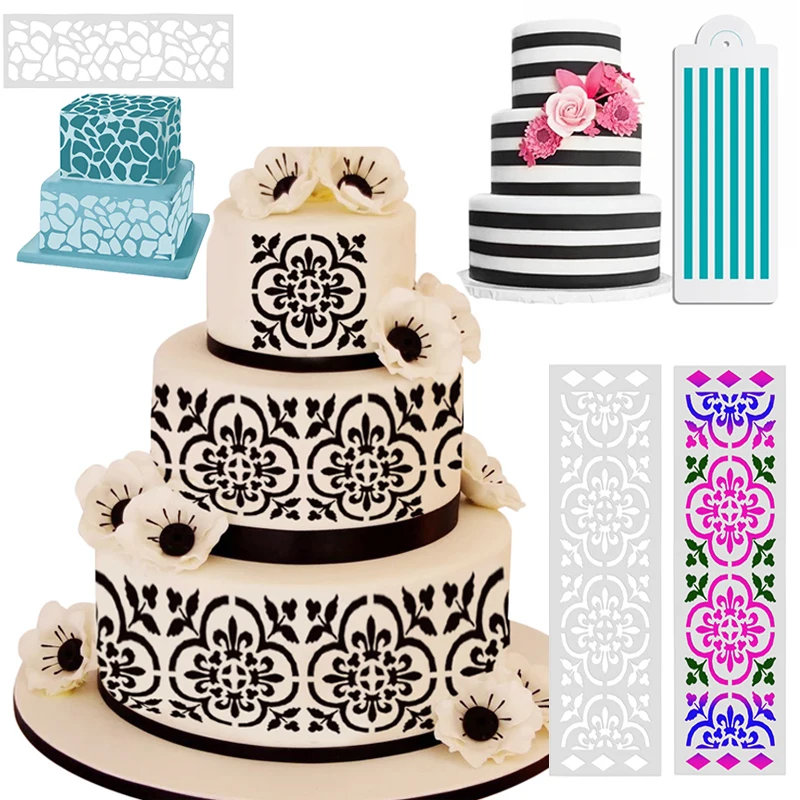 Wedding Cake Damask Lace Border Fondant Mold Cupcake Stencil Baking Mould Sugarcraft Template Cake Decorating Tool
Wedding Cake Damask Lace Border Fondant Mold Cupcake Stencil Baking Mould Sugarcraft Template Cake Decorating Tool